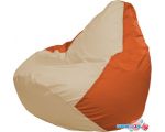 Кресло-мешок Flagman Груша Макси Г2.1-143 (светло-бежевый/оранжевый)