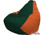 Кресло-мешок Flagman Груша Макси Г2.1-64 (тёмно-зелёный/оранжевый)