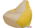 Кресло-мешок Flagman Груша Макси Г2.1-148 (светло-бежевый/жёлтый)