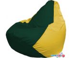 Кресло-мешок Flagman Груша Макси Г2.1-65 (тёмно-зелёный/жёлтый)