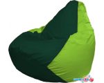 Кресло-мешок Flagman Груша Макси Г2.1-63 (тёмно-зелёный/салатовый)