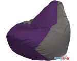 Кресло-мешок Flagman Груша Макси Г2.1-72 (фиолетовый/серый)
