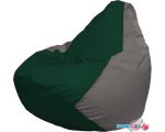 Кресло-мешок Flagman Груша Макси Г2.1-61 (тёмно-зелёный/серый)