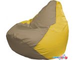Кресло-мешок Flagman Груша Макси Г2.1-95 (тёмно-бежевый/жёлтый)