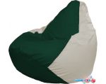 Кресло-мешок Flagman Груша Макси Г2.1-76 (тёмно-зелёный/белый)