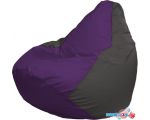 Кресло-мешок Flagman Груша Макси Г2.1-69 (фиолет/тёмно-серый)