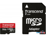 Карта памяти Transcend microSDXC UHS-I 300x Premium (Class 10) 64GB [TS64GUSDU1]