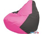 Кресло-мешок Flagman Груша Макси Г2.1-187 (розовый/тёмно-серый)