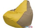 Кресло-мешок Flagman Груша Макси Г2.1-252 (жёлтый/тёмно-бежевый)