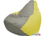 Кресло-мешок Flagman Груша Макси Г2.1-338 (серый/жёлтый)