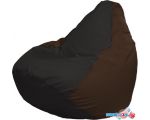 Кресло-мешок Flagman Груша Макси Г2.1-398 (чёрный/коричневый)