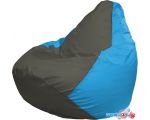 Кресло-мешок Flagman Груша Макси Г2.1-359 (тёмно-серый/голубой)