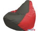 Кресло-мешок Flagman Груша Макси Г2.1-362 (тёмно-серый/красный)