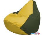 Кресло-мешок Flagman Груша Макси Г2.1-250 (жёлтый/тёмно-оливковый)