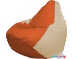 Кресло-мешок Flagman Груша Макси Г2.1-207 (оранжевый/светло-бежевый)