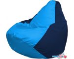 Кресло-мешок Flagman Груша Макси Г2.1-272 (голубой/тёмно-синий)