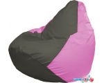 Кресло-мешок Flagman Груша Макси Г2.1-364 (тёмно-серый/розовый)