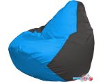 Кресло-мешок Flagman Груша Макси Г2.1-270 (голубой/тёмно-серый)