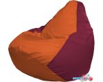 Кресло-мешок Flagman Груша Макси Г2.1-222 (оранжевый/бордовый)