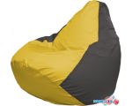 Кресло-мешок Flagman Груша Макси Г2.1-249 (жёлтый/тёмно-серый)