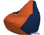Кресло-мешок Flagman Груша Макси Г2.1-209 (оранжевый/тёмно-синий)