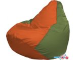 Кресло-мешок Flagman Груша Макси Г2.1-216 (оранжевый/оливковый)