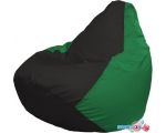 Кресло-мешок Flagman Груша Макси Г2.1-397 (чёрный/зелёный)