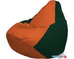 Кресло-мешок Flagman Груша Макси Г2.1-212 (оранжевый/тёмно-зелёный)