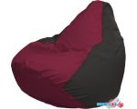Кресло-мешок Flagman Груша Макси Г2.1-299 (бордовый/чёрный)