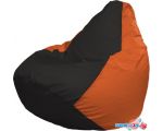 Кресло-мешок Flagman Груша Макси Г2.1-400 (чёрный/оранжевый)