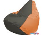 Кресло-мешок Flagman Груша Макси Г2.1-363 (тёмно-серый/оранжевый)