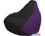 Кресло-мешок Flagman Груша Макси Г2.1-406 (чёрный/фиолетовый)