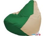 Кресло-мешок Flagman Груша Макси Г2.1-240 (зелёный/светло-бежевый)