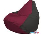 Кресло-мешок Flagman Груша Макси Г2.1-300 (бордовый/тёмно-серый)