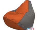 Кресло-мешок Flagman Груша Макси Г2.1-214 (оранжевый/серый)