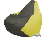 Кресло-мешок Flagman Груша Макси Г2.1-360 (тёмно-серый/жёлтый)