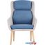 Стул-кресло Halmar Purio (светло-серый/синий) в Могилёве фото 1