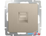 Розетка компьютерная Werkel WL10-RJ-45 (шампань рифленый)