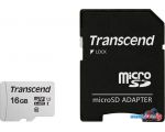 Карта памяти Transcend microSDHC 300S 16GB + адаптер