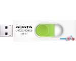 USB Flash A-Data UV320 128GB (белый/зеленый)