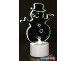 2D-фигура Neon-night Снеговик в шляпе 2D, на подставке [501-043]