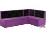 Угловой диван Mebelico Кристина 59096 (фиолетовый/черный)