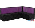 Угловой диван Mebelico Кристина 59095 (черный/фиолетовый)