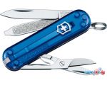 Туристический нож Victorinox Classic SD Blue Transparent [0.6223.T2]