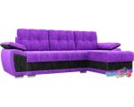 Угловой диван Mebelico Нэстор 60741 (фиолетовый/черный)