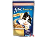 Корм для кошек Felix Sensations с лососем в желе со вкусом трески 0.085 кг