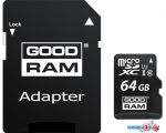 Карта памяти GOODRAM M1AA microSDXC M1AA-0640R12 64GB (с адаптером) цена