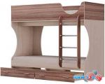 Двухъярусная кровать Олмеко Адель-Д2 80x190 (ясень шимо светлый/ясень шимо темный) цена