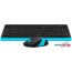 Клавиатура + мышь A4Tech Fstyler FG1010 (черный/синий) в Бресте фото 1