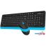 Клавиатура + мышь A4Tech Fstyler FG1010 (черный/синий) в Витебске фото 2